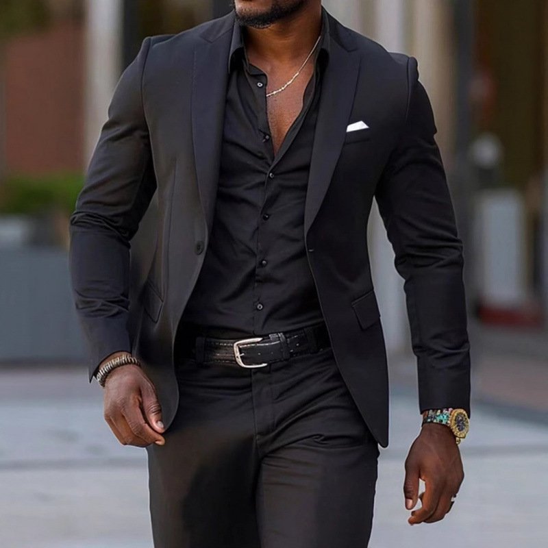 Slim Fit Mens Suit Two-Piece Set - Image 4