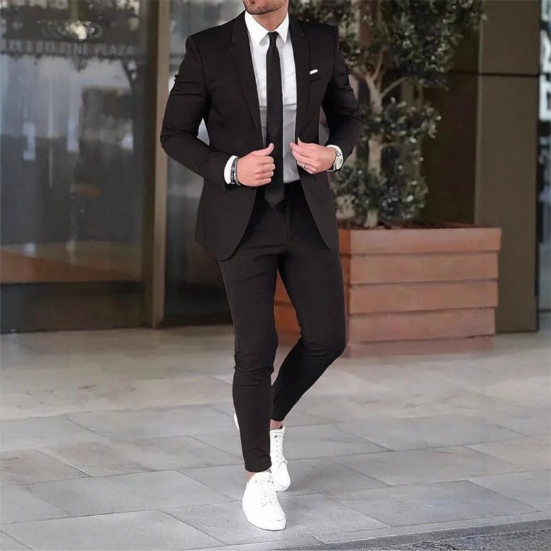Slim Fit Mens Suit Two-Piece Set - Image 5