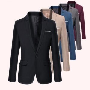 Slim Fit Mens Casual Suit Jacket – Multi-Color