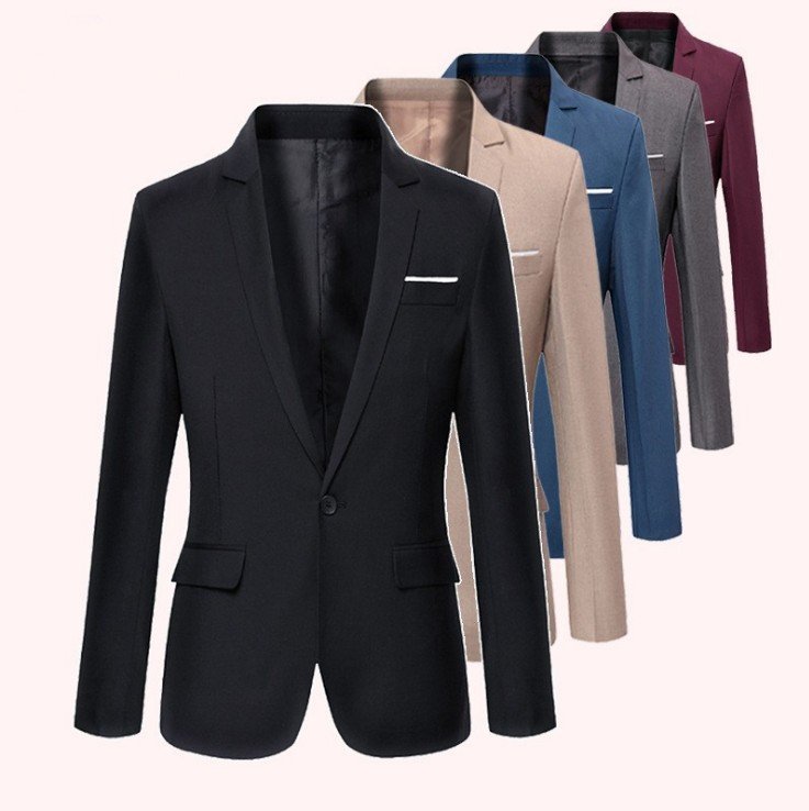 Slim Fit Mens Casual Suit Jacket – Multi-Color
