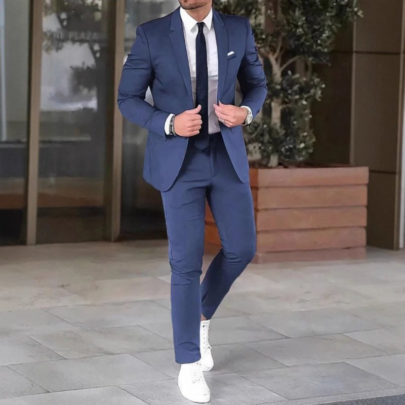 Slim Fit Mens Suit Two-Piece Set - Image 3