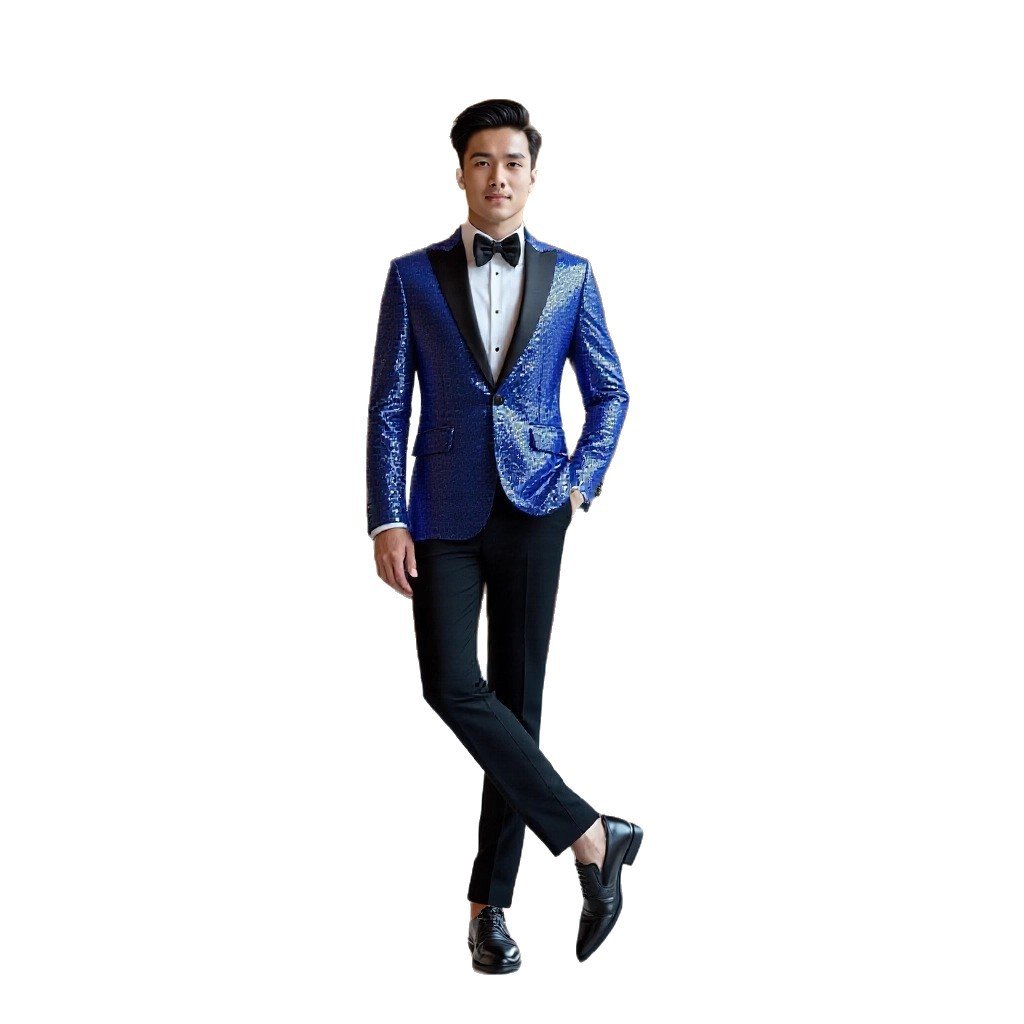 Mens Sequined Dinner Suit - Image 4