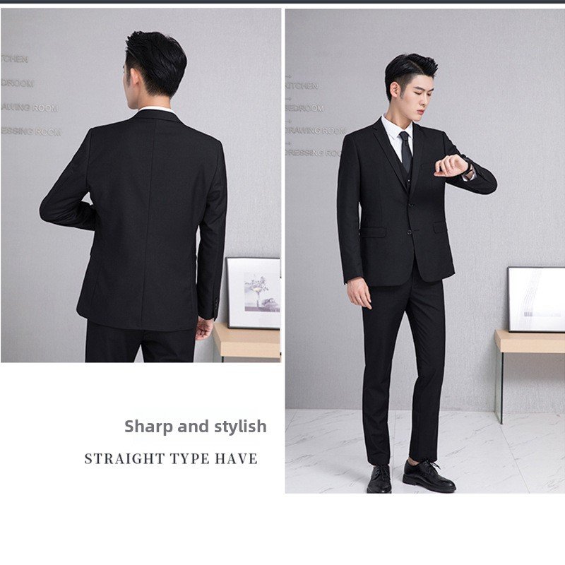 Mens Slim Fit Three-Piece Business Suit - Image 3